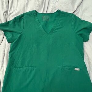Figs Green Scrub Top